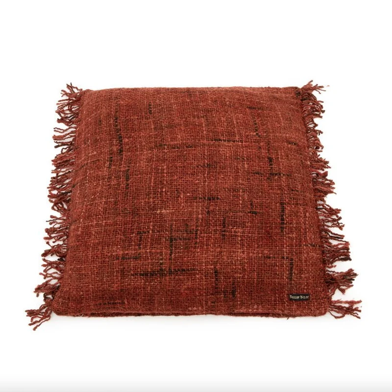 Housse de coussin 60 x 60 cm rouge cerise Oh My Gee - Bazar Bizar