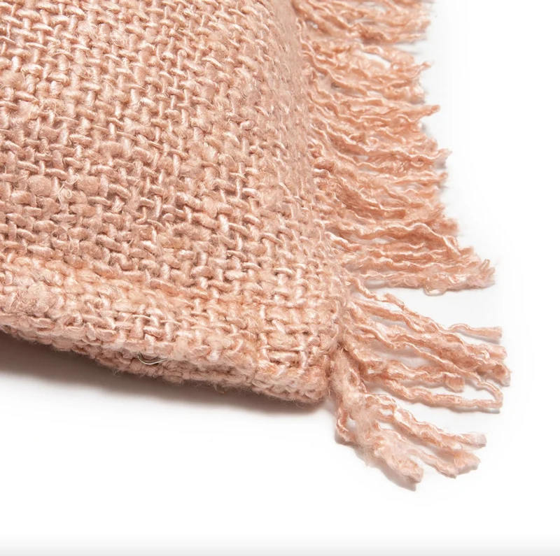 Housse de coussin 60 x 60 cm rose saumon Oh My Gee - Bazar Bizar