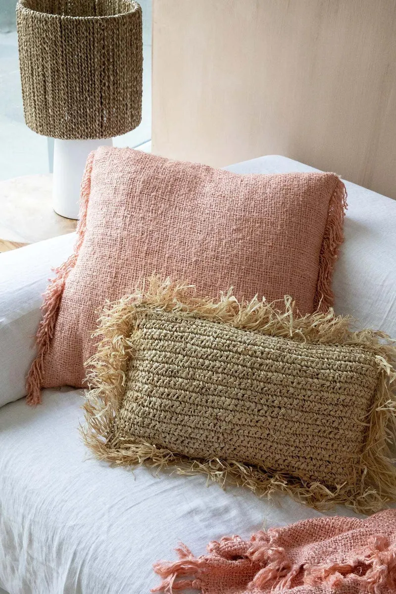 Housse de coussin 60 x 60 cm rose saumon Oh My Gee - Bazar Bizar