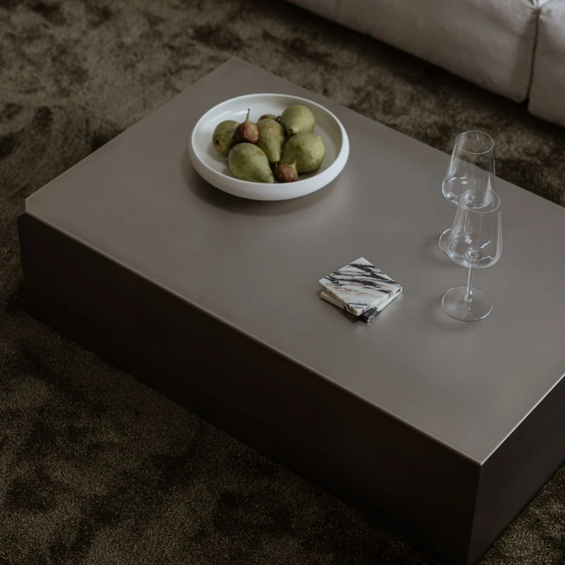 Table basse en acier inoxydable 100x63cm Raw - Metallbude