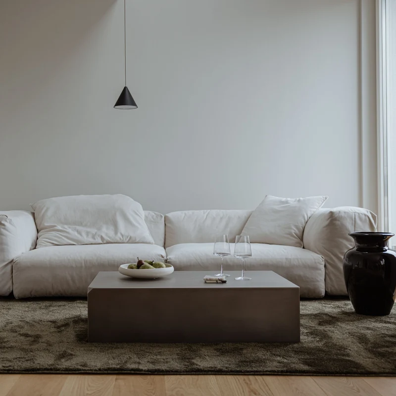 Table basse en acier inoxydable 100x63cm Raw - Metallbude