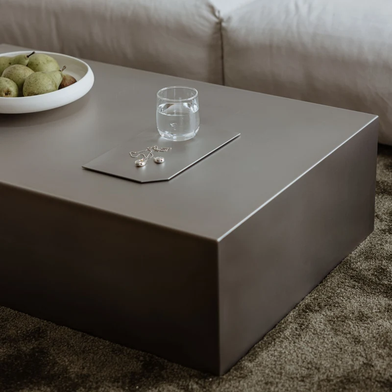 Table basse en acier inoxydable 100x63cm Raw - Metallbude