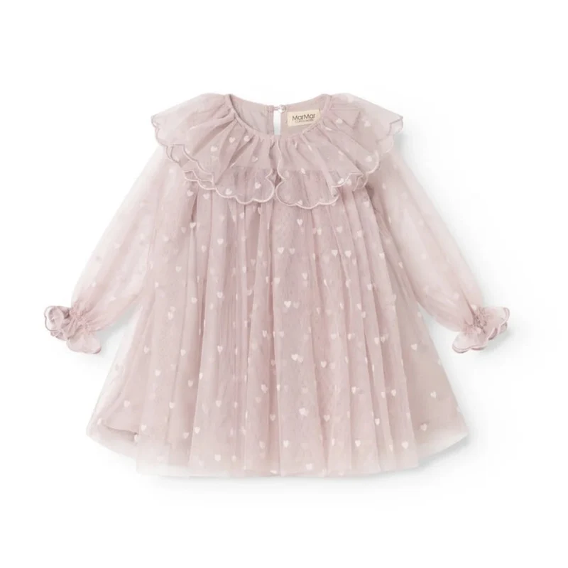 DERA B DRESS - CLOUD GREY HEARTS