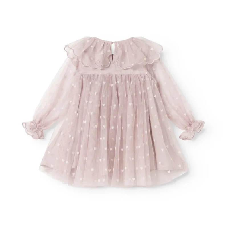 DERA B DRESS - CLOUD GREY HEARTS