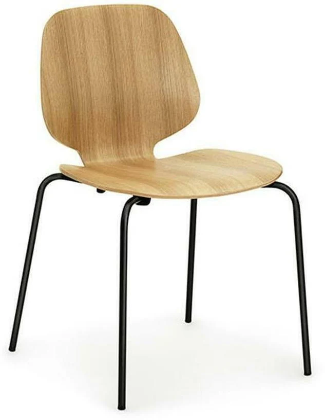 Chaise en chêne et piètement noir My Chair Oak - Normann Copenhagen