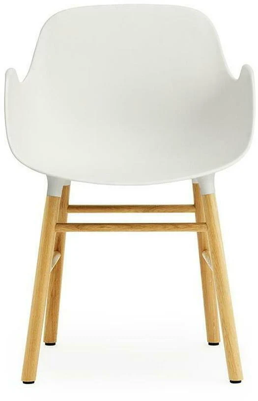 Chaise avec accoudoirs en chêne naturel et pp blanc Form - Normann Copenhagen