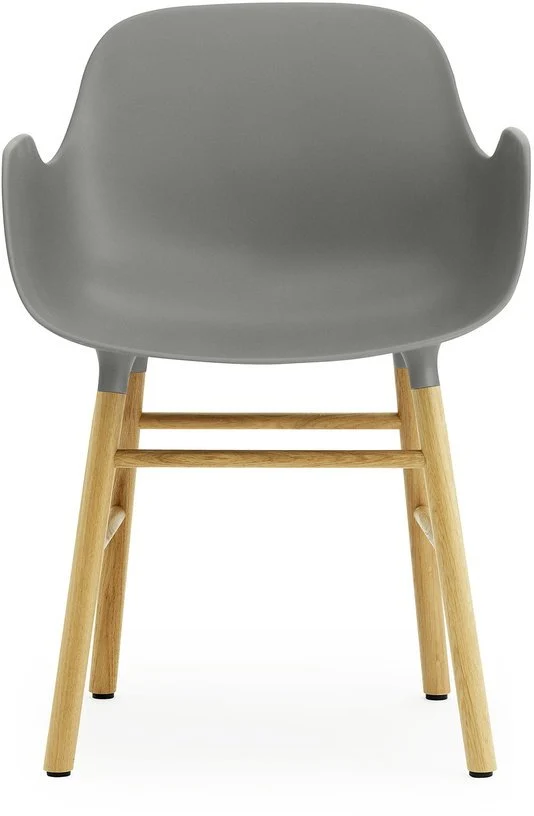 Chaise avec accoudoirs en chêne naturel et pp gris Form - Normann Copenhagen