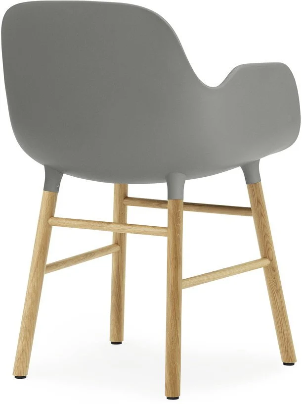 Chaise avec accoudoirs en chêne naturel et pp gris Form - Normann Copenhagen
