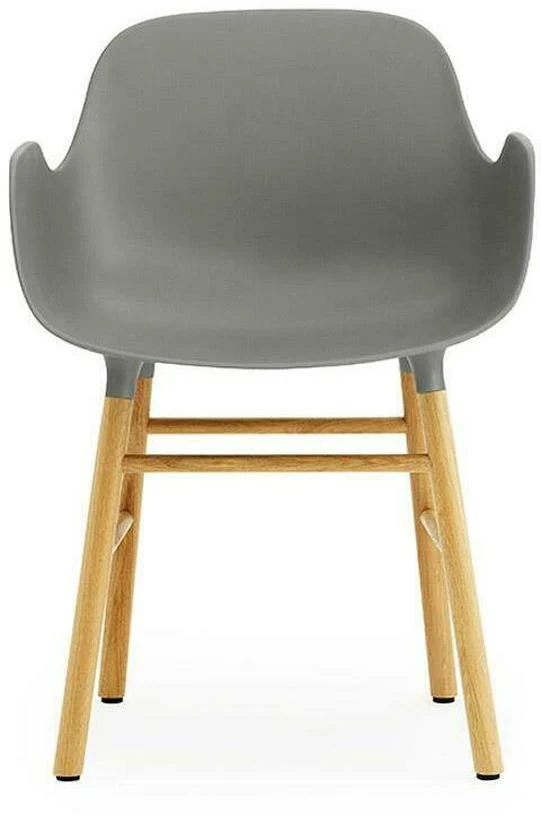 Chaise avec accoudoirs en chêne naturel et pp gris Form - Normann Copenhagen