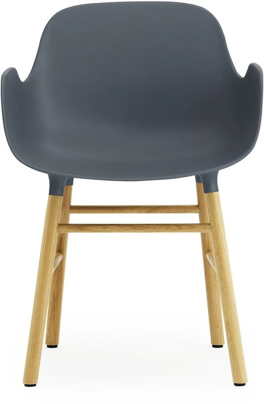 Chaise avec accoudoirs en chêne naturel et pp bleu Form - Normann Copenhagen