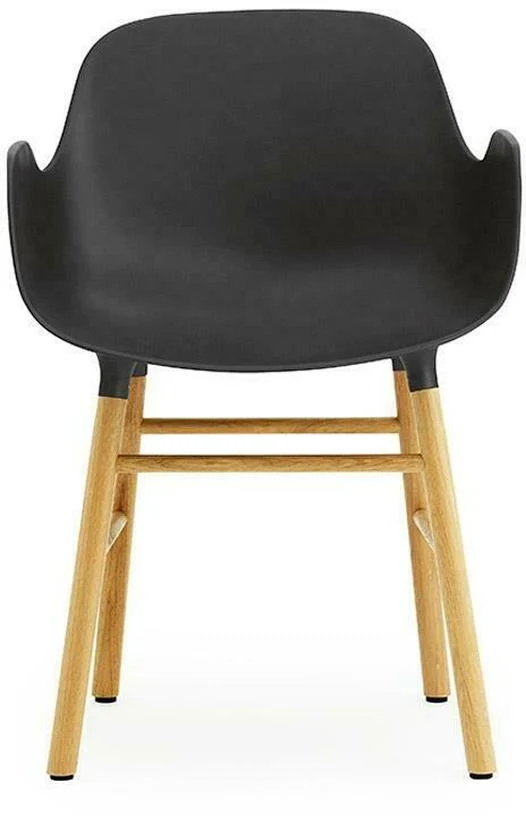Chaise avec accoudoirs en chêne naturel et pp noir Form - Normann Copenhagen