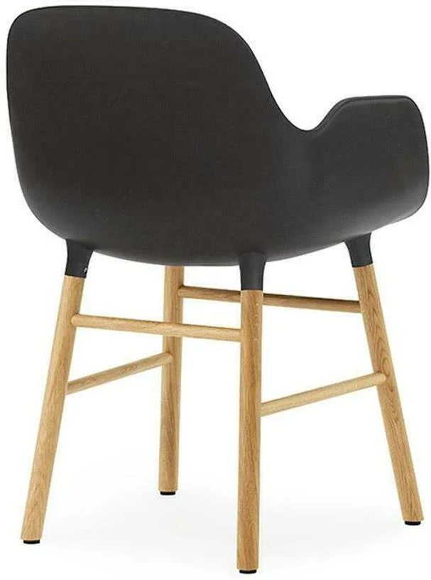 Chaise avec accoudoirs en chêne naturel et pp noir Form - Normann Copenhagen