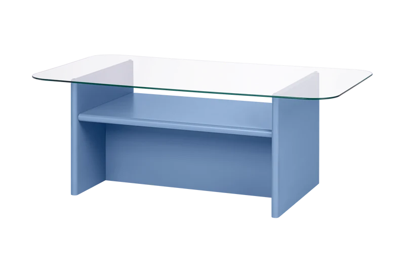 Table basse rectangulaire en bois bleu 110x63 cm Tovo - noo.ma