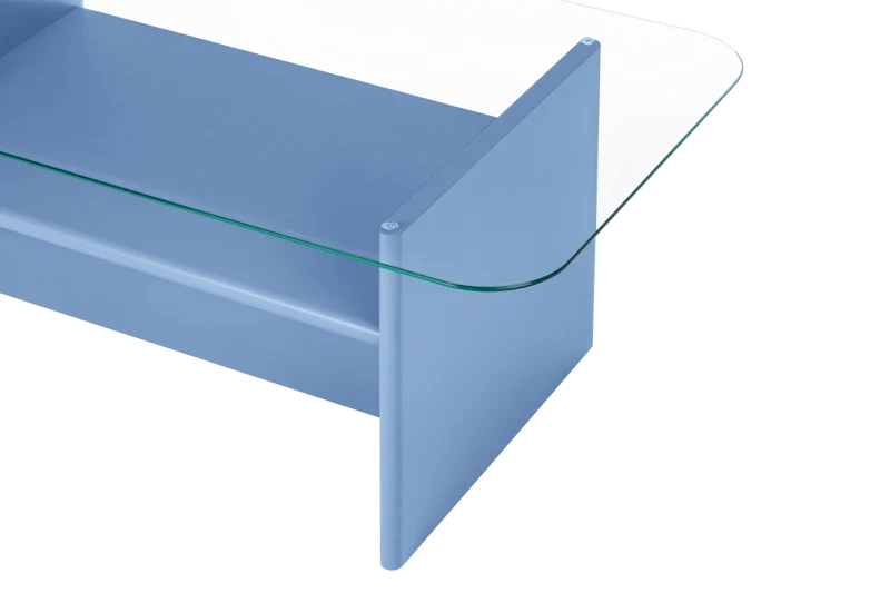 Table basse rectangulaire en bois bleu 110x63 cm Tovo - noo.ma