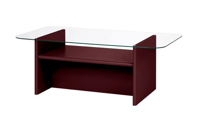 Table basse rectangulaire en bois bordeaux 110x63 cm Tovo - noo.ma