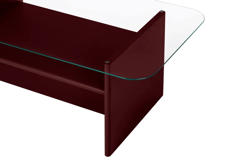 Table basse rectangulaire en bois bordeaux 110x63 cm Tovo - noo.ma