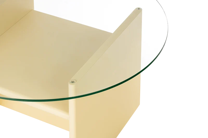 Table basse ronde en bois jaune 85 cm Tovo - noo.ma