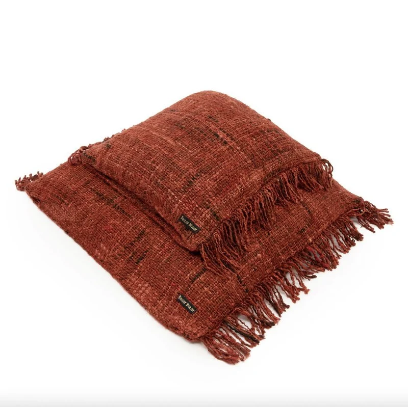 Housse de coussin 40 x 40 cm rouge cerise Oh My Gee - Bazar Bizar