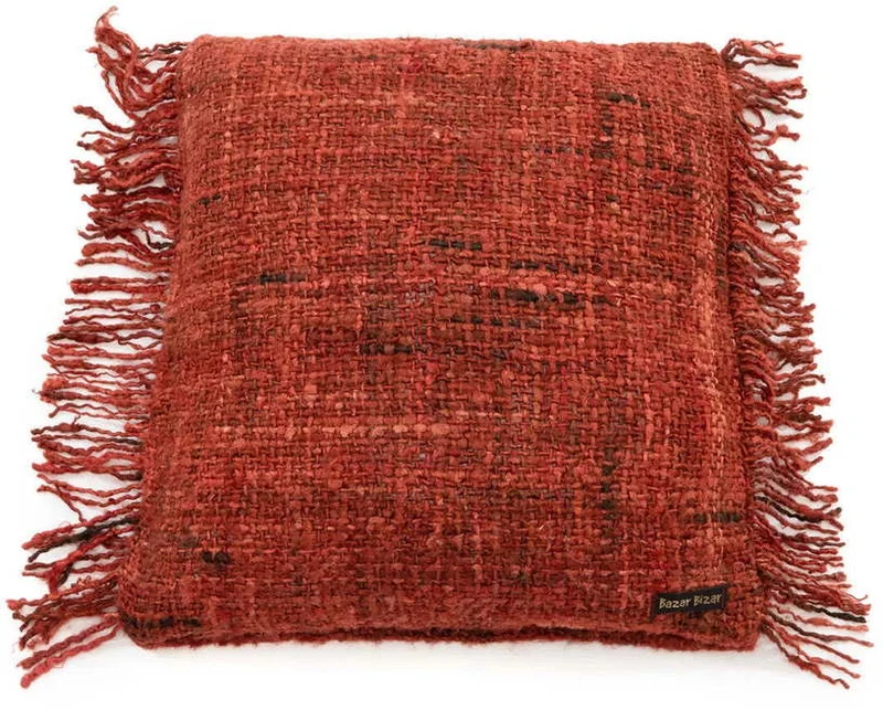 Housse de coussin 40 x 40 cm rouge cerise Oh My Gee - Bazar Bizar