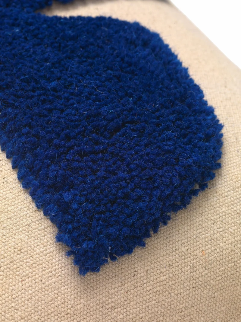 Coussin rectangulaire sable et bleu Lay - Ferm Living