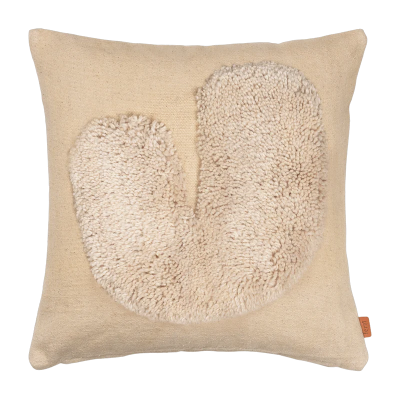Coussin sable et blanc cassé 50 x 50 cm Lay - Ferm Living