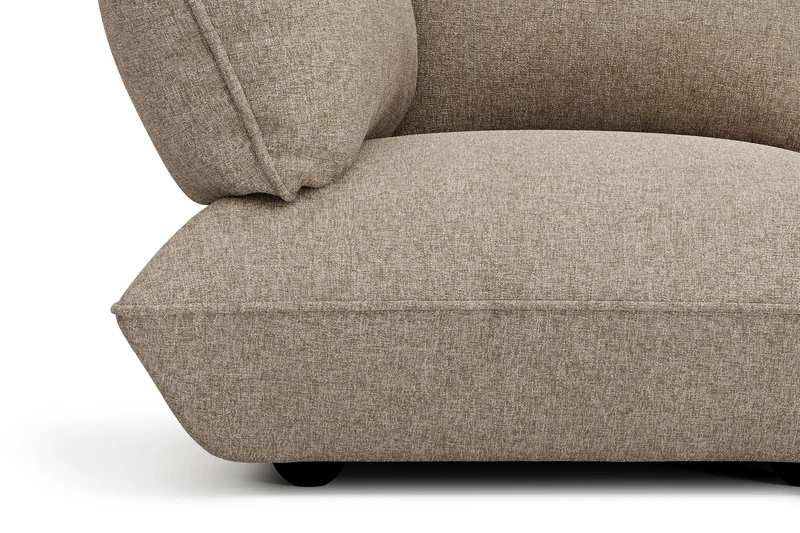 Canapé 4 places en polyester recyclé marron 301x108x90 cm Sumo Bouclé - Fatboy
