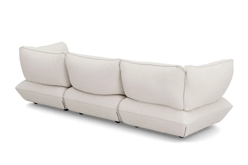 Canapé 4 places en polyester recyclé crème 301x108x90 cm Sumo Bouclé - Fatboy