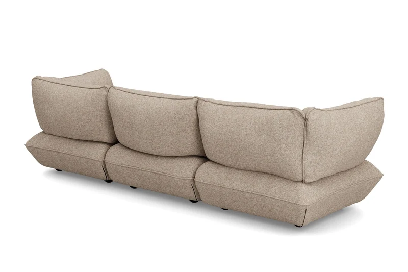 Canapé 4 places en polyester recyclé marron 301x108x90 cm Sumo Bouclé - Fatboy