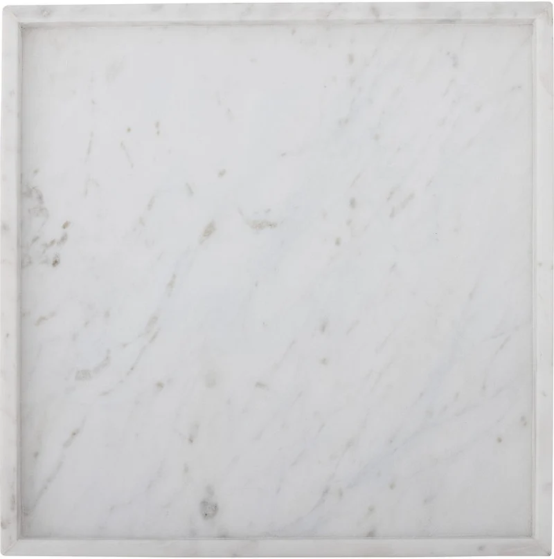 Plateau carré en marbre blanc 35x35cm Majsa - Bloomingville