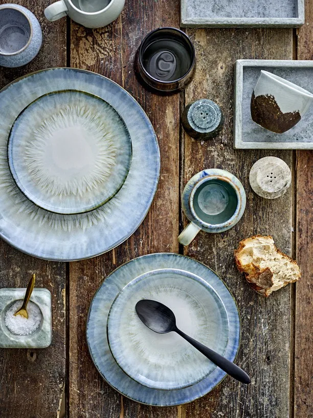 Calen Bowl Blue Stoneware - Bloomingville