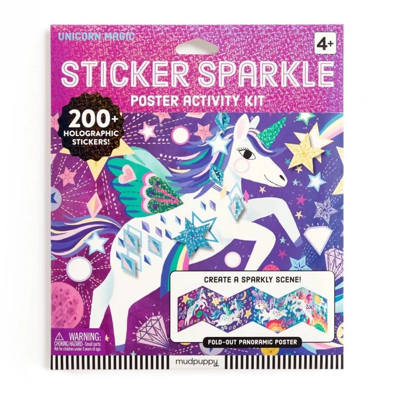 UNICORN MAGIC STICKER SPARKLE - POSTER ACTIVITY KIT