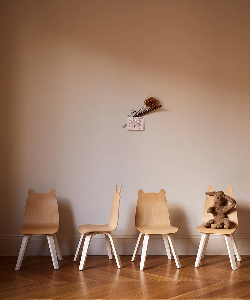 Oeuf NYC Bear Kinderstuhl (Set of 2), Birke