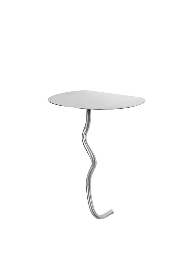 Table d'appoint murale en acier inoxydable 30 x 25,1 x 43,5 cm Curvature - Ferm Living