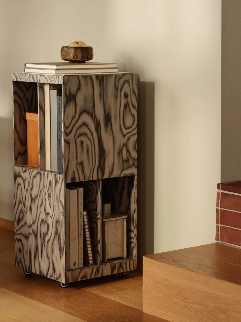 Meuble de rangement en pin gris vernis 35 x 35 x 81 cm Cabri - Ferm Living