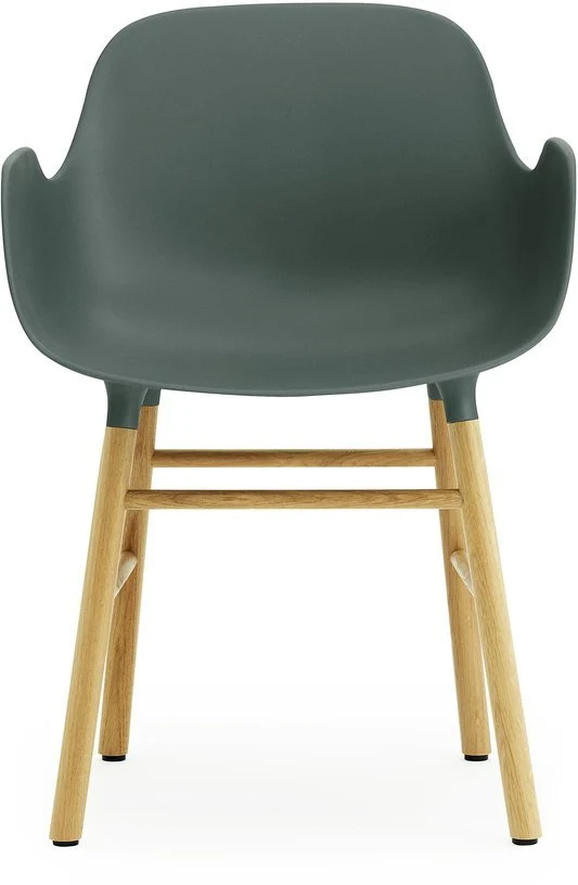 Chaise avec accoudoirs en chêne naturel et pp vert Form - Normann Copenhagen