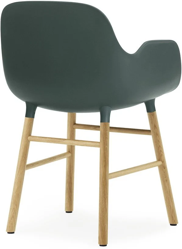 Chaise avec accoudoirs en chêne naturel et pp vert Form - Normann Copenhagen