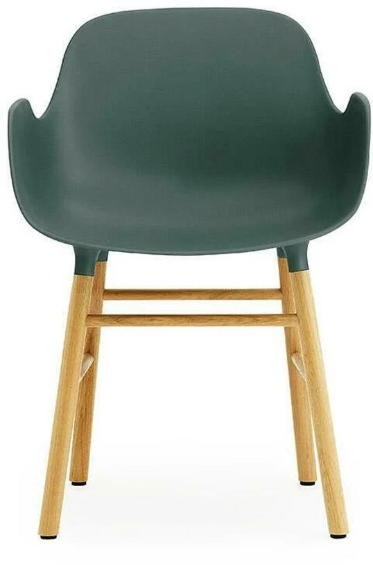 Chaise avec accoudoirs en chêne naturel et pp vert Form - Normann Copenhagen