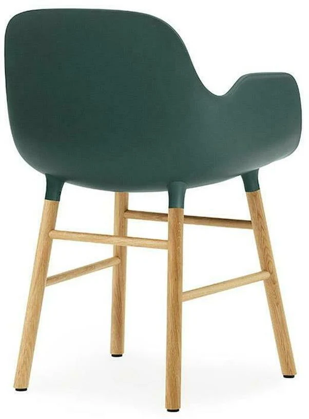 Chaise avec accoudoirs en chêne naturel et pp vert Form - Normann Copenhagen