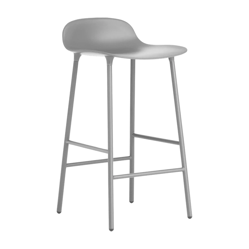 Tabouret de bar en acier et pp gris 65 cm Form - Normann Copenhagen