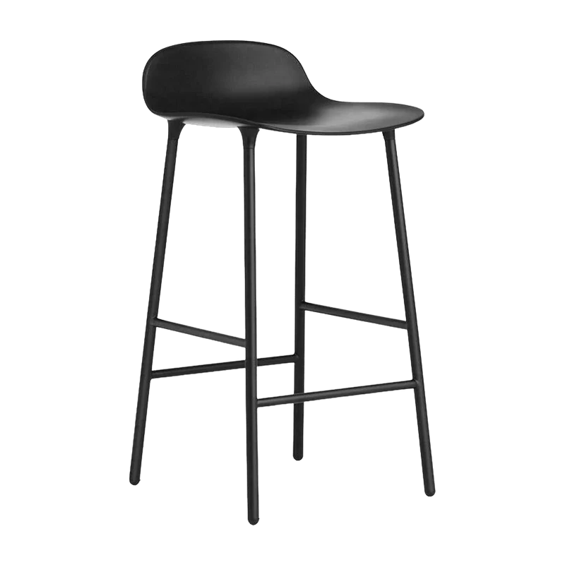 Tabouret de bar en acier et pp noir 65 cm Form - Normann Copenhagen