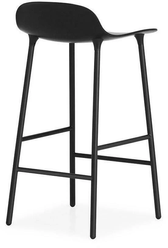 Tabouret de bar en acier et pp noir 65 cm Form - Normann Copenhagen
