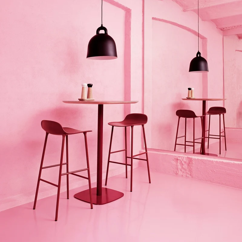 Tabouret de bar en acier et pp noir 65 cm Form - Normann Copenhagen
