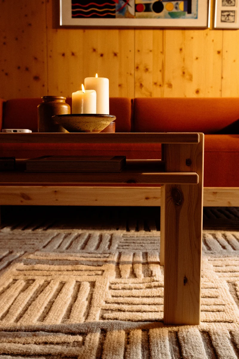 Table basse rectangulaire en pin 80cm Tuck - Karup Design