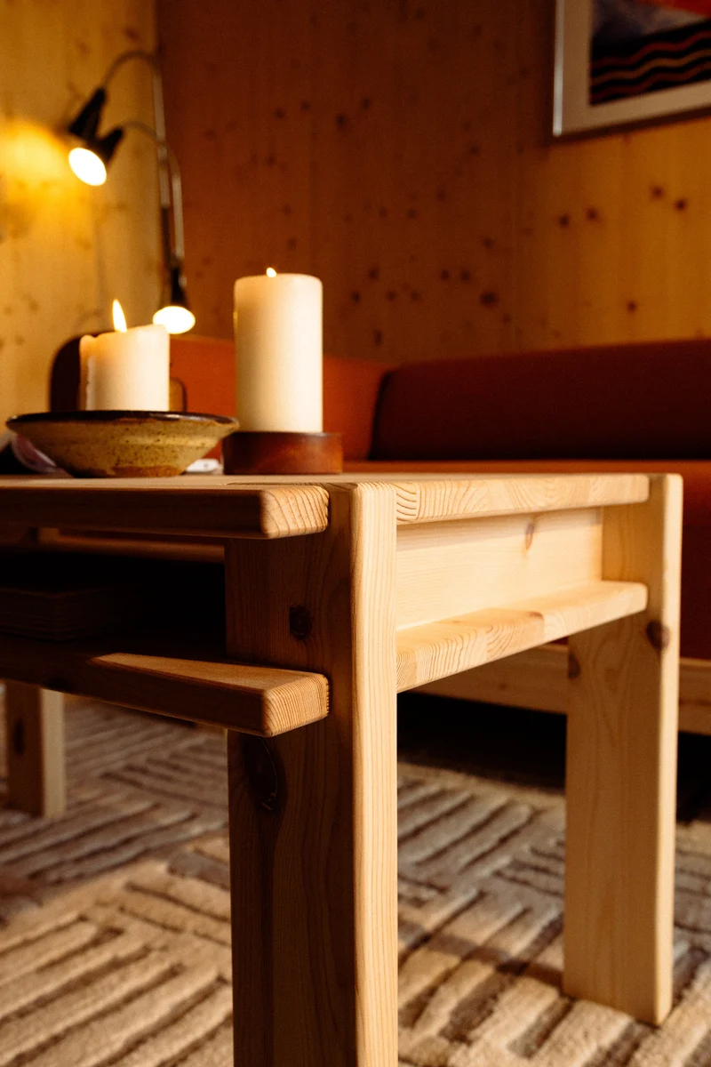 Table basse rectangulaire en pin 80cm Tuck - Karup Design