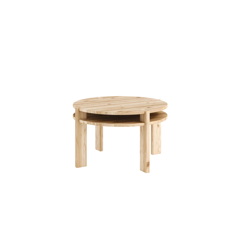 Table basse ronde en pin 70cm Tuck - Karup Design