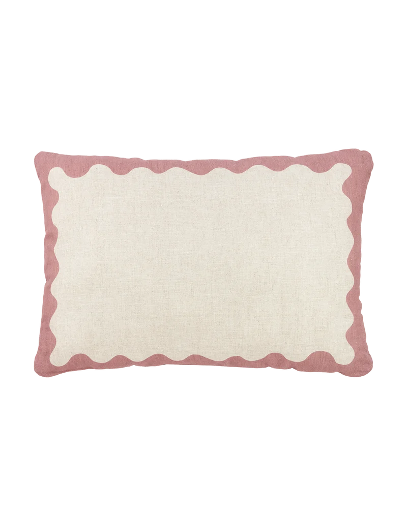 Nobodinoz Leinenkissen Pink Beige