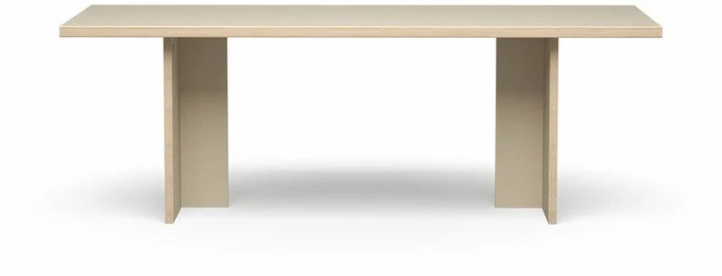 Table à manger rectangulaire en bois crème 220x90 cm - HKliving