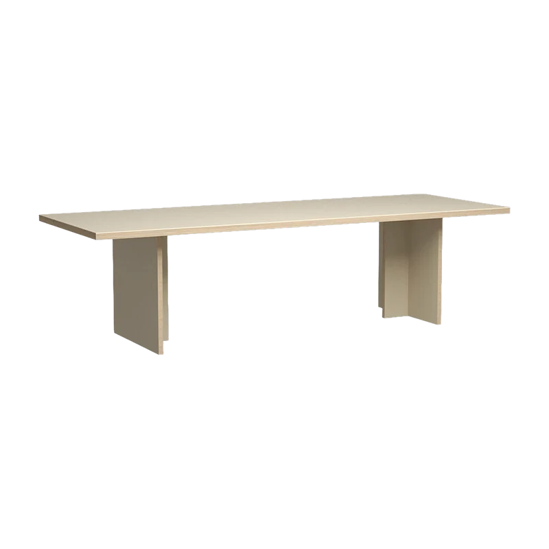 Table à manger rectangulaire en bois crème 280x100cm - HKliving