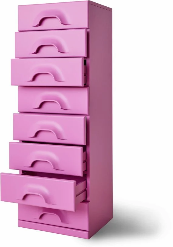 Commode 8 tiroirs rose Urban Pink - HKliving