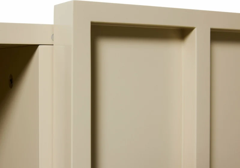 Buffet haut en bois mdf et métal crème 80 x 40 x 89 cm - Hkliving